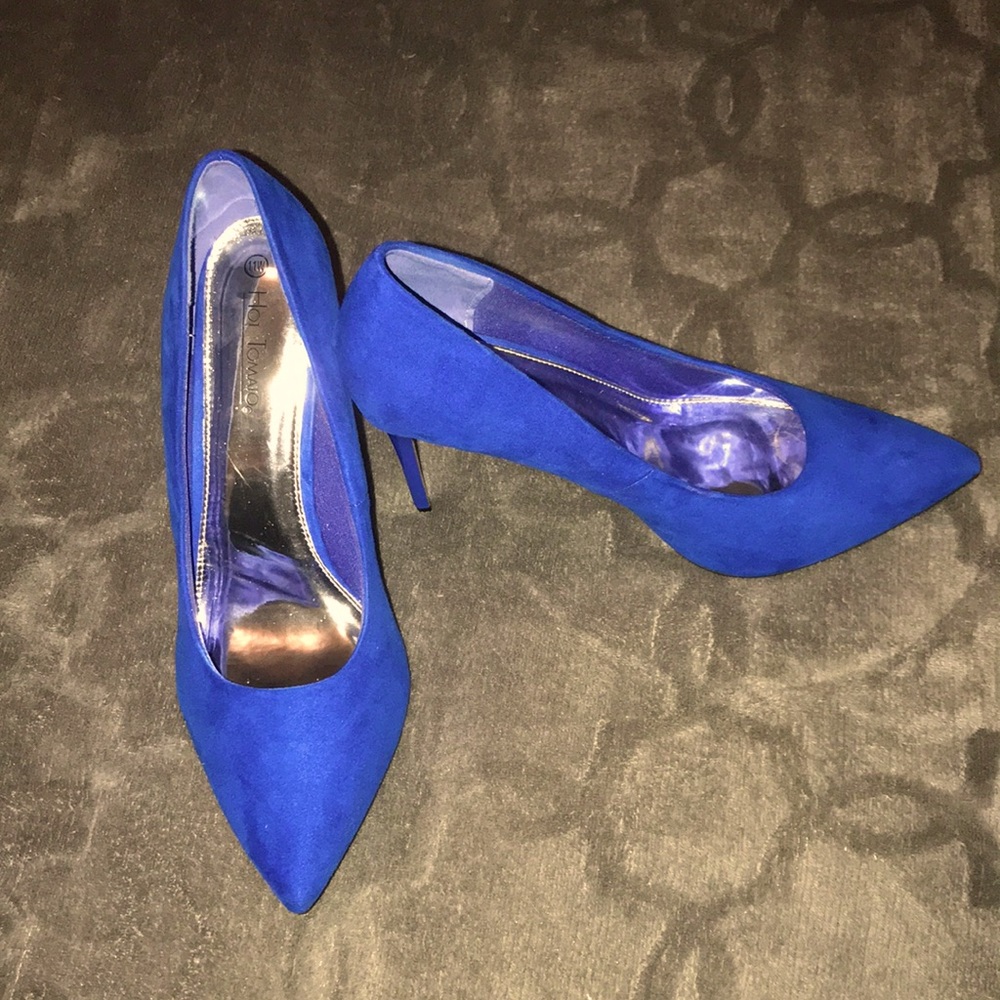 Royal blue and silver , Size 11W and brand Hot tomato - Picture 1 of 1